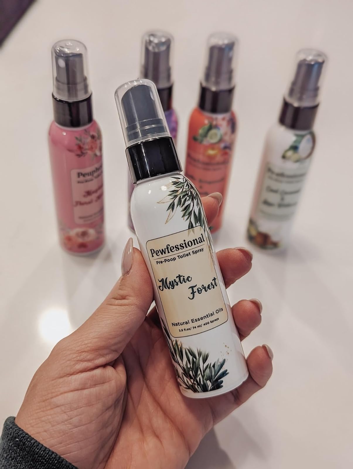 Poop Spray for toilet, Pre Poo Toilet Spray, Bathroom Odor Eliminator and Air Freshener, 2.5 Ounce 5 pack Travel Size